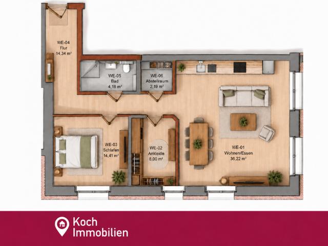 Wohnung zum Kaufen in Aachen 389.000,00 EUR 79.55 m²