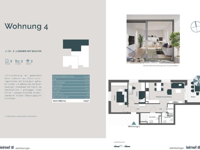 Wohnung zum Kaufen in Bad Säckingen 435.500,00 EUR 79.87 m²
