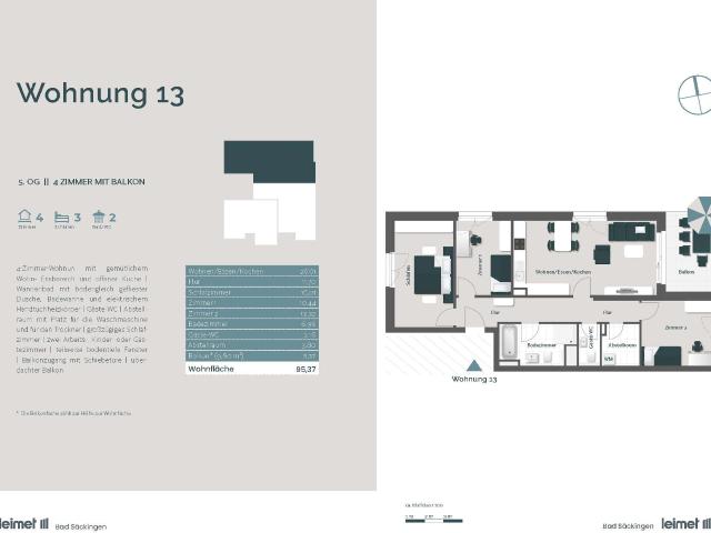 Wohnung zum Kaufen in Bad Säckingen 534.000,00 EUR 95.37 m²