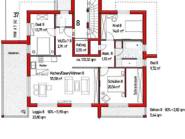 Wohnung zum Kaufen in Bad Schönborn 799.800,00 EUR 133.32 m²