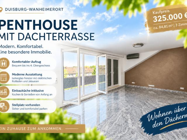 Wohnung zum Kaufen in Duisburg 300.000,00 EUR 84.81 m²