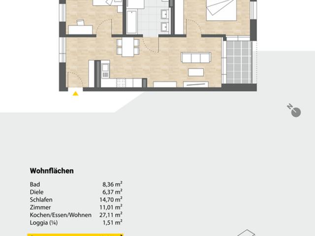Wohnung zum Kaufen in Friedrichshafen 380.000,00 EUR 69.05 m²