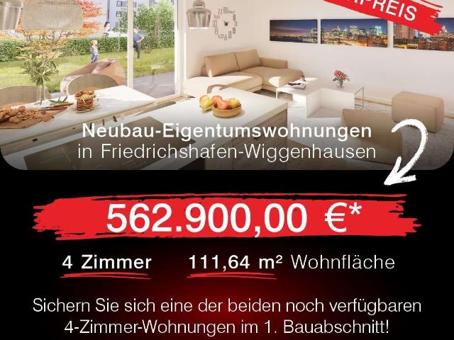 Wohnung zum Kaufen in Friedrichshafen 562.900,00 EUR 111.64 m²