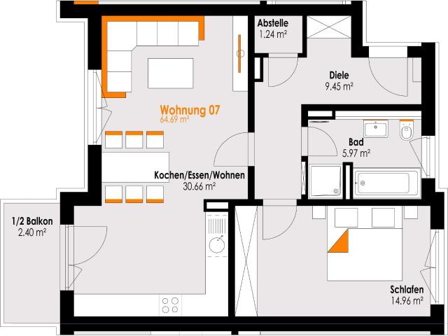 Wohnung zum Kaufen in Füssen 409.000,00 EUR 64.69 m²