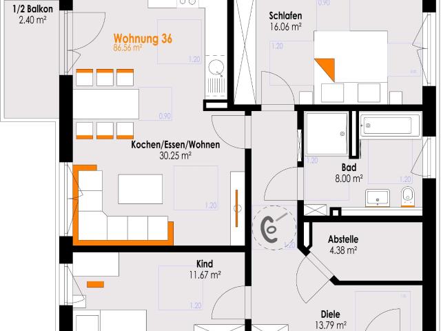 Wohnung zum Kaufen in Füssen 555.000,00 EUR 86.56 m²