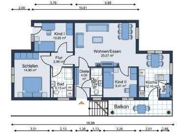 Wohnung zum Kaufen in Homberg Ohm 359.000,00 EUR 90 m²