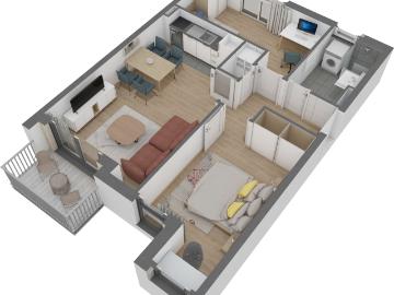 Wohnung zum Kaufen in Offenbach am Main 319.680,00 EUR 57.2 m²