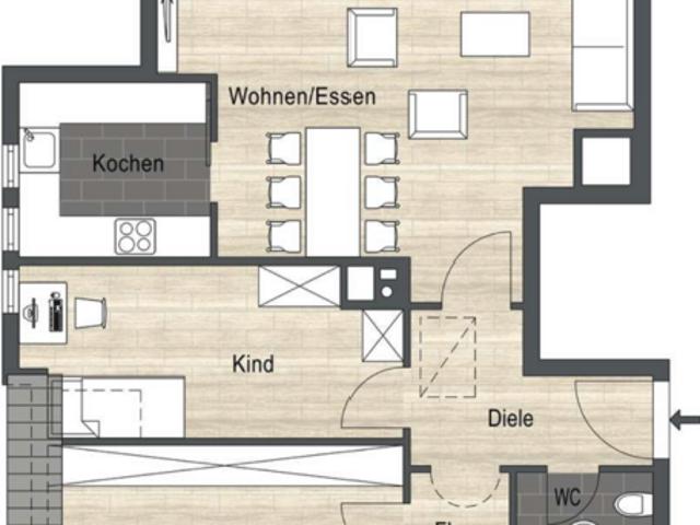 Wohnung zum Kaufen in Laupheim 255.000,00 EUR 68.78 m²