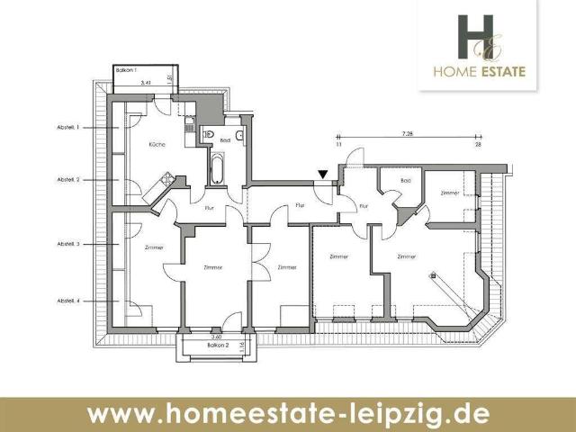 Wohnung zum Kaufen in Leipzig 695.000,00 EUR 170 m²