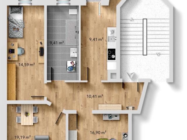 Wohnung zum Kaufen in Leipzig Schleusig 290.000,00 EUR 85.5 m²