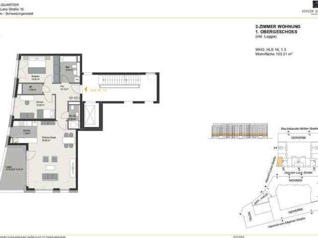 Wohnung zum Kaufen in Mannheim 544.000,00 EUR 103.21 m²