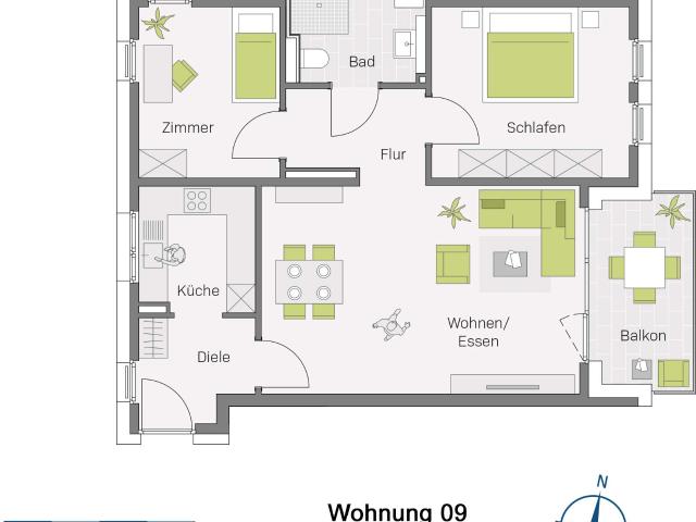 Wohnung zum Kaufen in Müllheim Niederweiler 447.400,00 EUR 80.6 m²