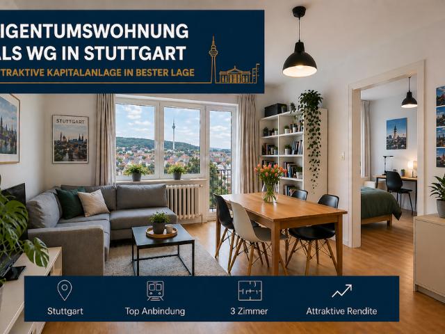 Wohnung zum Kaufen in Stuttgart 399.000,00 EUR 62.99 m²