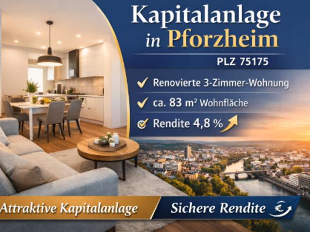 Wohnung zum Kaufen in Pforzheim 285.000,00 EUR 85 m²