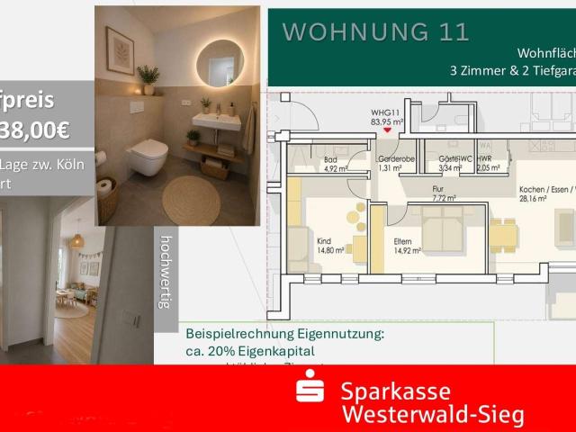 Wohnung zum Kaufen in Ransbach Baumbach 322.838,00 EUR 83.95 m²