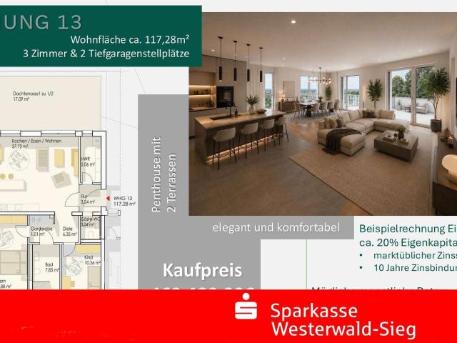 Wohnung zum Kaufen in Ransbach Baumbach 460.480,00 EUR 117.28 m²