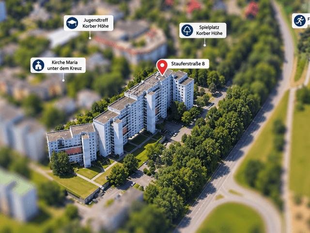 Wohnung zum Kaufen in Waiblingen 265.000,00 EUR 107 m²