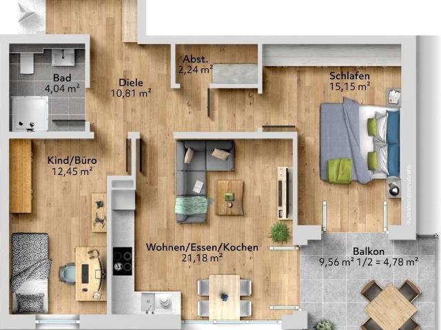 Wohnung zum Kaufen in Weikersheim 299.202,75 EUR 70.65 m²