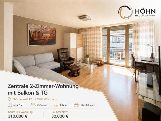 Wohnung zum Kaufen in Würzburg 310.000,00 EUR 58.27 m²