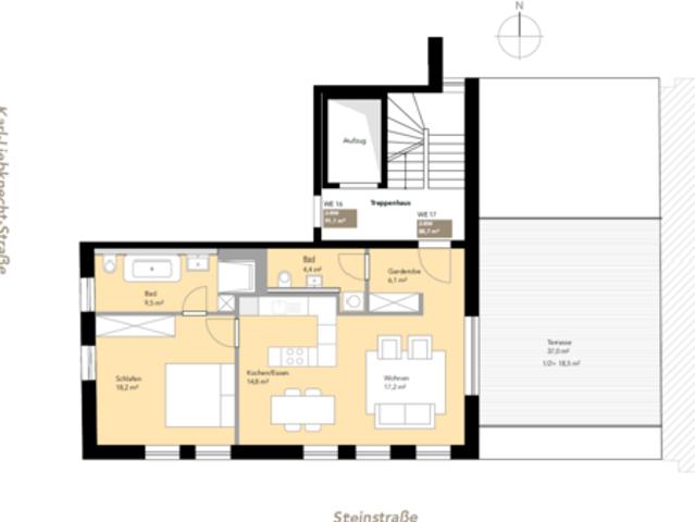 Wohnung zum Mieten in Leipzig 1.745,00 € 87.2 m²