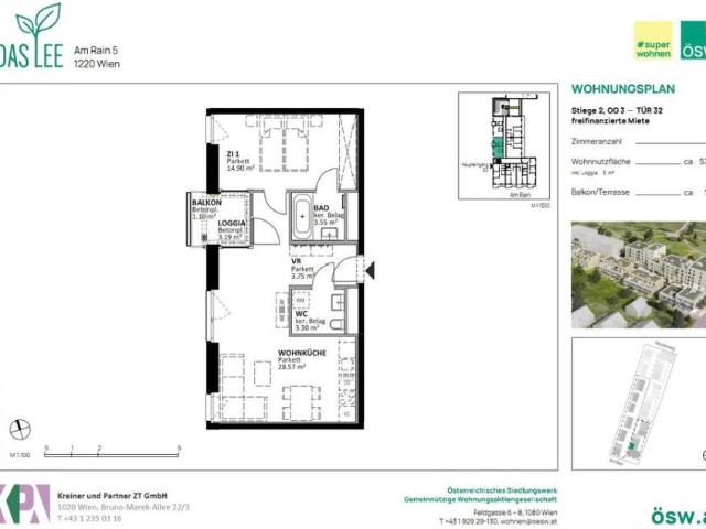 Wohnung 2 Schlafzimmer Zu Vermieten Wien Wien 1131 ES105380314