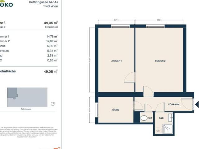 Wohnung 2 Schlafzimmer Zu Vermieten Wien Wien 721 ES105784827