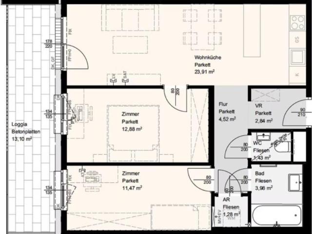 Wohnung 3 Schlafzimmer Zu Vermieten Stockerau AUT 575 ELS102115260
