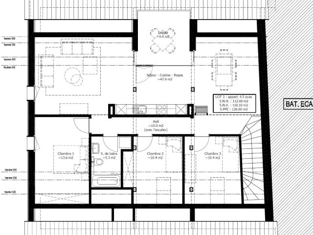 Cronay – 4.5 Zimmer Dachwohnung mit Gartenanteil