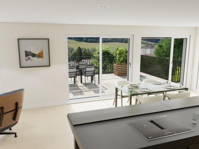 4,5 Zimmer Apartments mit privater Gartenterrasse in Vallorbe