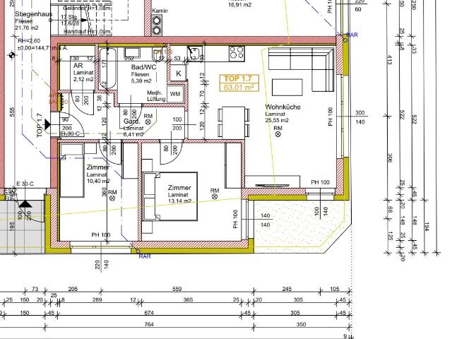 Wohnung 63m2 mit Parkplatz Provisionfrei Bj 2021