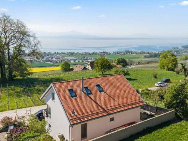 Neue Luxusvilla mit Panoramablick auf den Genfersee