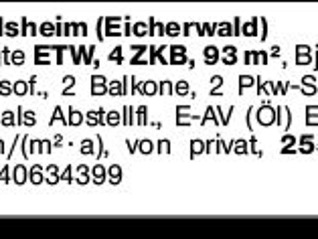 Wohnung 93 m2 Wendelsheim