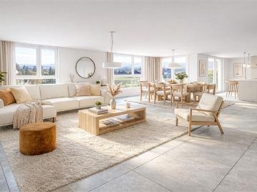Wohnzimmer mit 61 m² Licht und privatem Garten – eine seltene Wohnumgebung