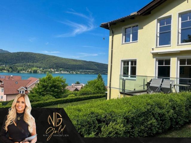 Wörthersee Lifestyle pur: Gartenwohnung mit Terrasse, Seeblick und eigenem Badesteg in Velden am Wörthersee
