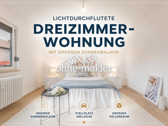 Wow! Helle und moderne 3. Zi. Wohnung mit riesigem Sonnenbalkon, EBK und Stellplatz Erstbezug