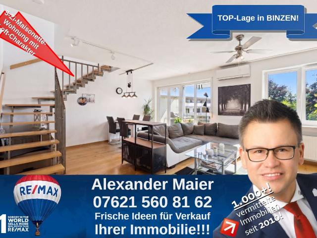 WOW Wohnung wie ein Haus: TOP Maisonette mit zwei Balkonen und TG Stellplatz in Binzen!