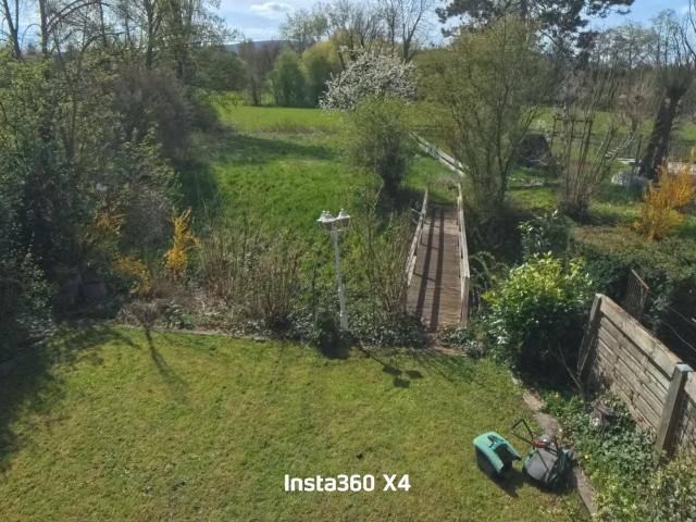 WN Beinstein Doppelhaushälfte Stadtgrenze, Garten mit angrenzendem Wiesengrundstück