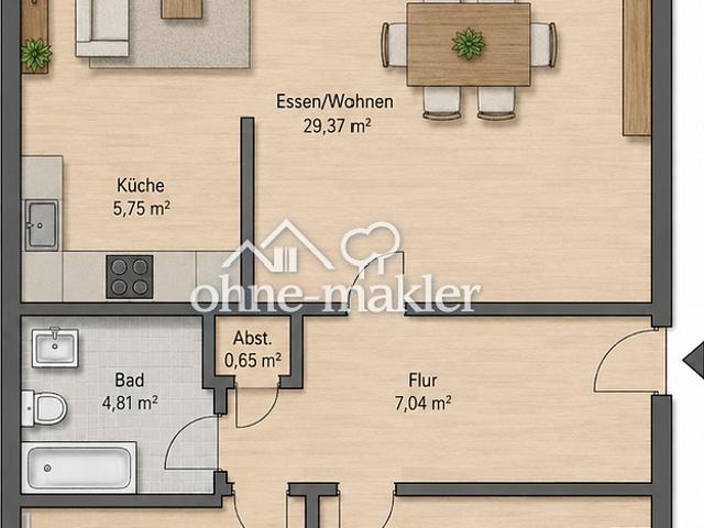 Wunderschön geschnittene 2,5 Zimmer Wohnung mit französischem Balkon in Bad Soden Salmünster