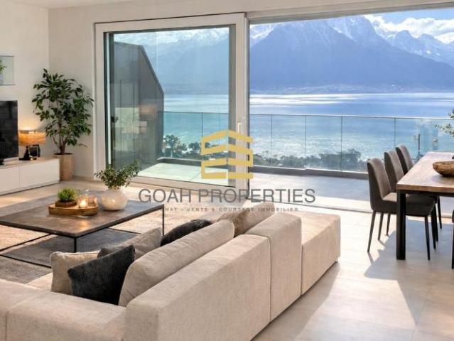 Wunderschöne 3,5 Zimmer Wohnung mit Panoramablick auf den Genfersee