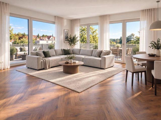 Wunderschöne 3 Zimmer Wohnung mit 2 Balkonen und absolutem Traumblick! Bezugsfertig im Dezember !