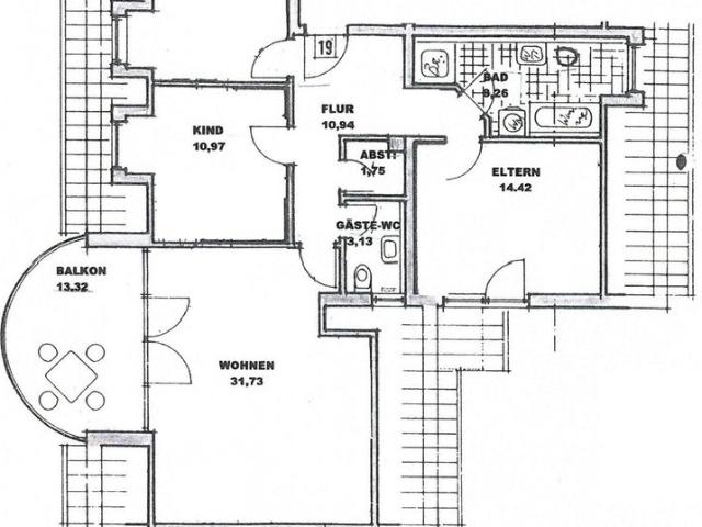 Wunderschöne 3 Zimmer Wohnung mit Westbalkon in bester Lage Straubings