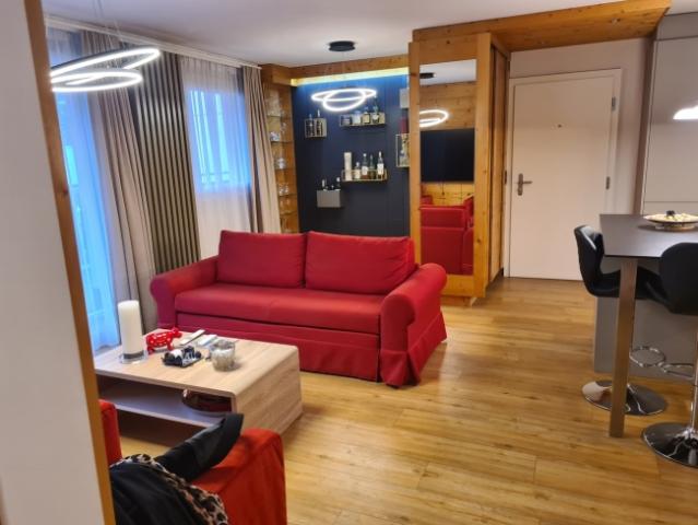 Wunderschöne 2,5 Zimmer Wohnung zur Miete während der Wintersaison, im Zentrum von Crans