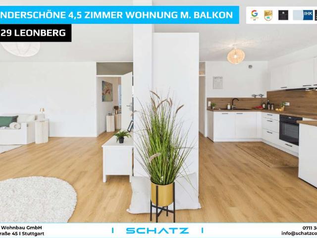 Wunderschöne 4,5 Zi. Wohnung mit 2 Bädern & 2 Balkonen in Leonberg
