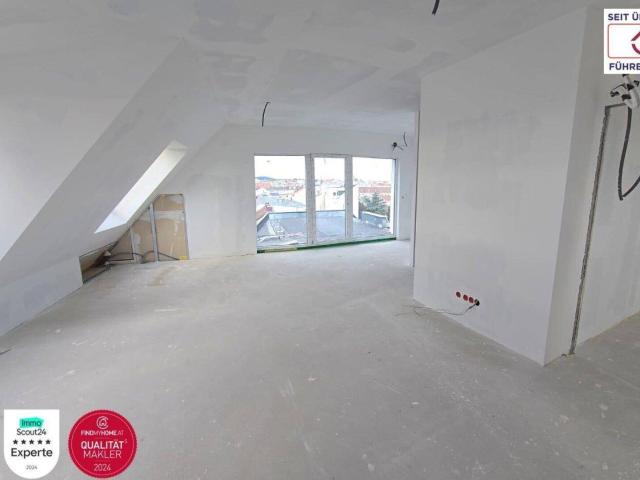 Wunderschöne Dachgeschosswohnung mit 15 m² Terrasse und 24 m² Dachterrasse im Erstbezug!