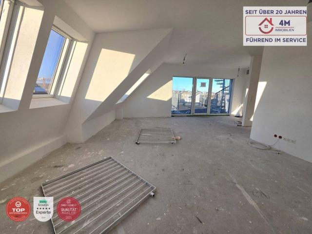 Wunderschöne Dachgeschosswohnung mit 15 m² Terrasse und 24 m² Dachterrasse im Erstbezug!
