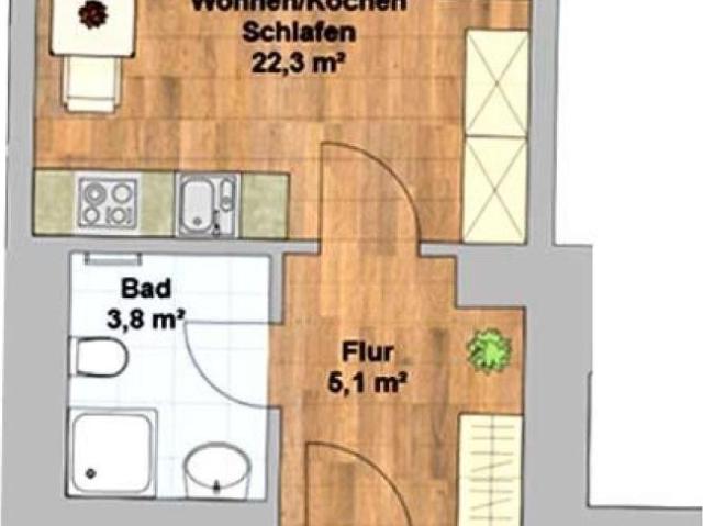 Wunderschöne und moderne Singlewohnung mit Loggia im Dachgeschoss!