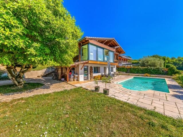 Wunderschöne Villa mit Panoramablick auf den See und den Mt Blanc