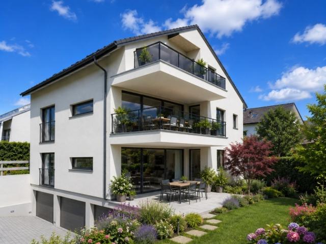 Wunderschönes NEUES 3.5 Zimmer Apartment 89 m2 in einem kleinen exklusiven Gebäude Erdgeschoss + Garten
