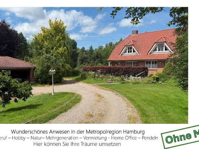 Wunderschönes Anwesen in der Metropolregion Hamburg Architektenhaus mit Einlieger + Nebengebäude