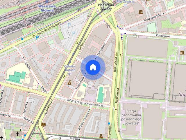 Wynajmę kawalerkę 18m² | Warszawa Ochota, ul. Daleka | Widok na Filtry